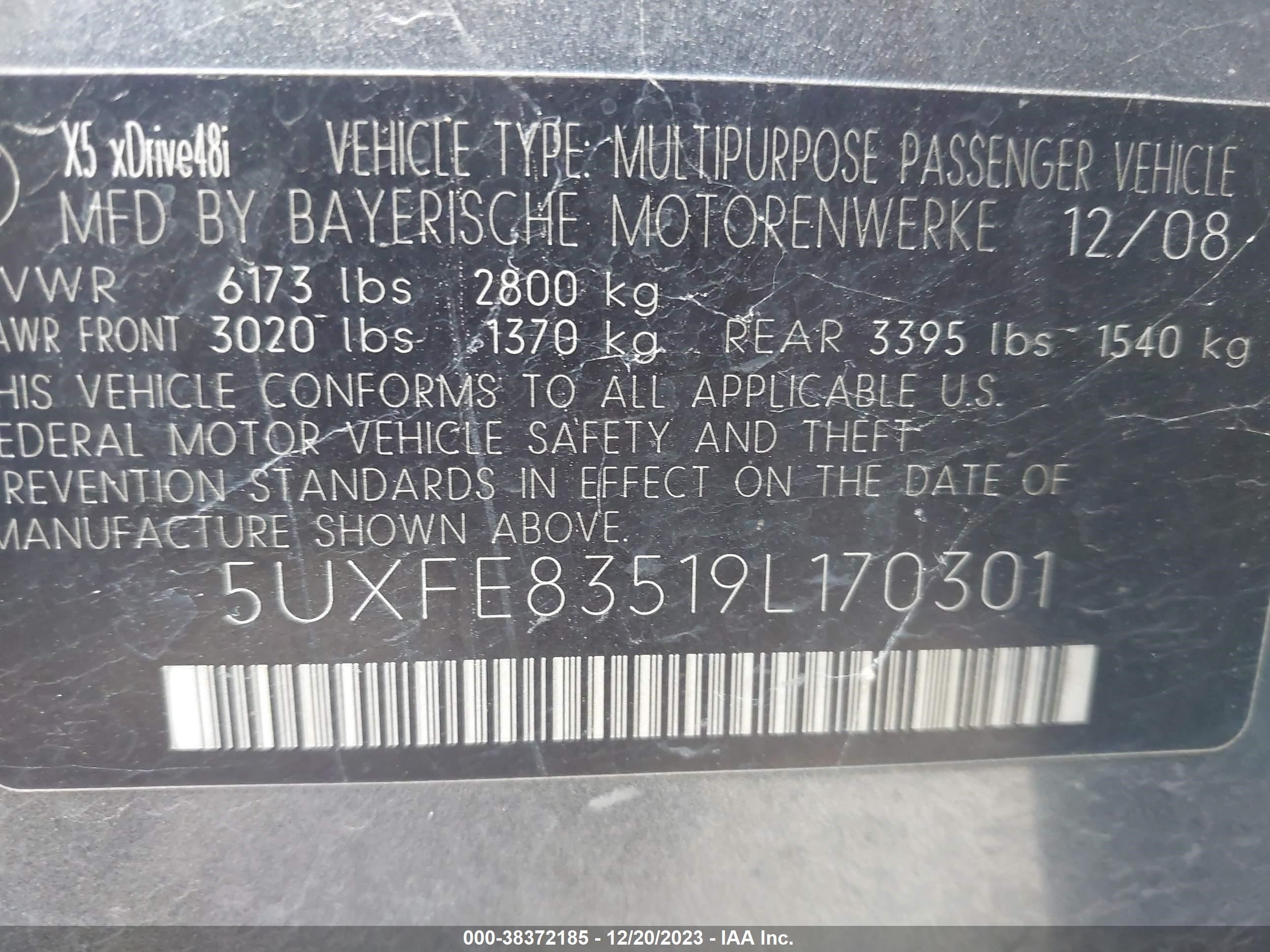 Photo 8 VIN: 5UXFE83519L170301 - BMW X5 