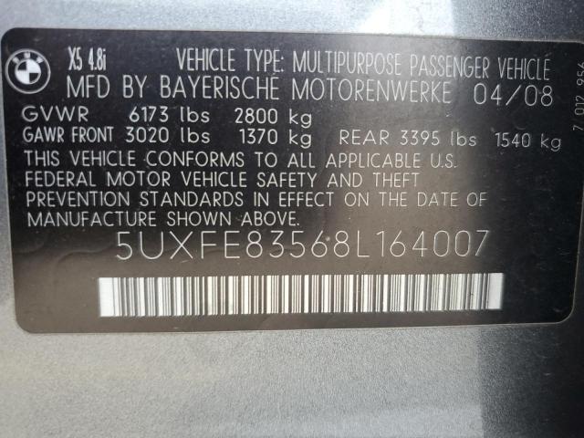 Photo 11 VIN: 5UXFE83568L164007 - BMW X5 4.8I 