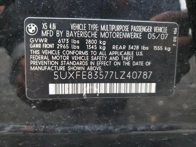 Photo 12 VIN: 5UXFE83577LZ40787 - BMW X5 4.8I 