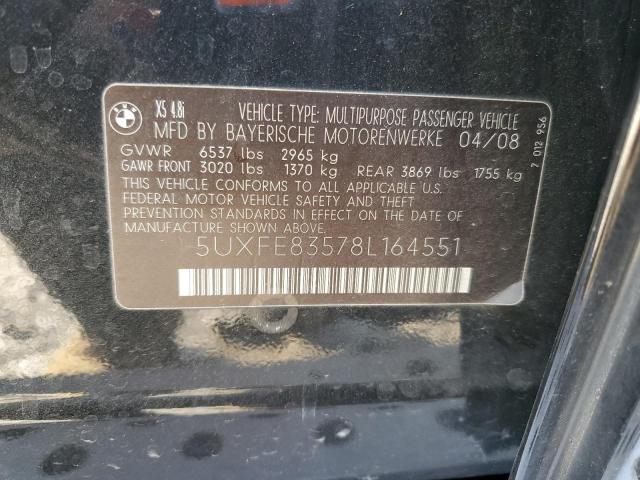 Photo 12 VIN: 5UXFE83578L164551 - BMW X5 4.8I 