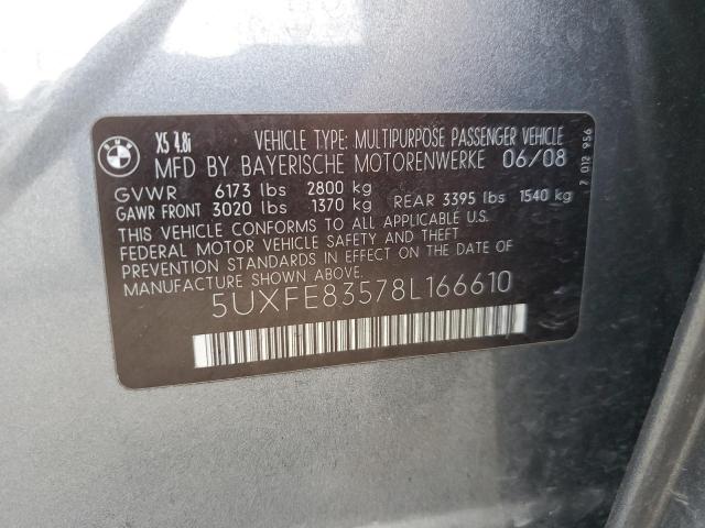 Photo 11 VIN: 5UXFE83578L166610 - BMW X5 4.8I 