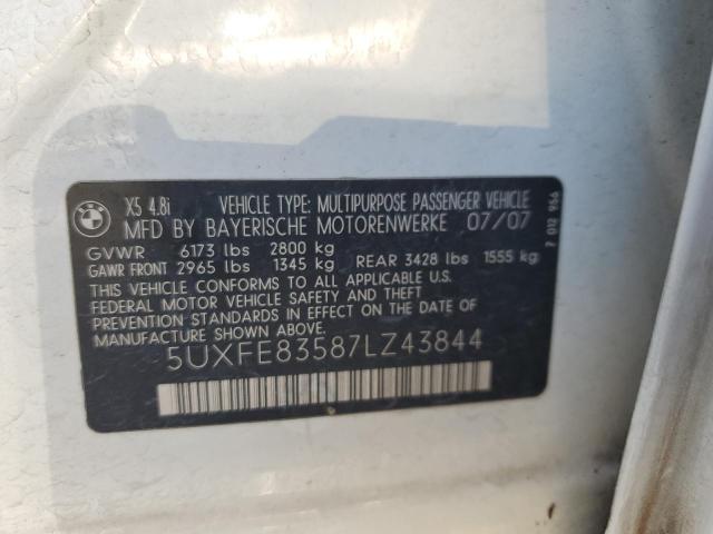 Photo 12 VIN: 5UXFE83587LZ43844 - BMW X5 4.8I 