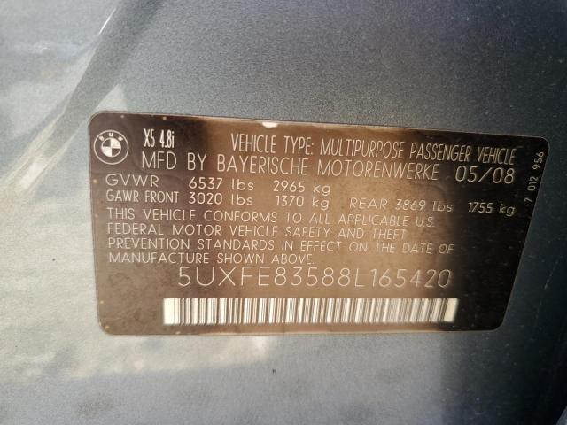 Photo 12 VIN: 5UXFE83588L165420 - BMW X5 4.8I 