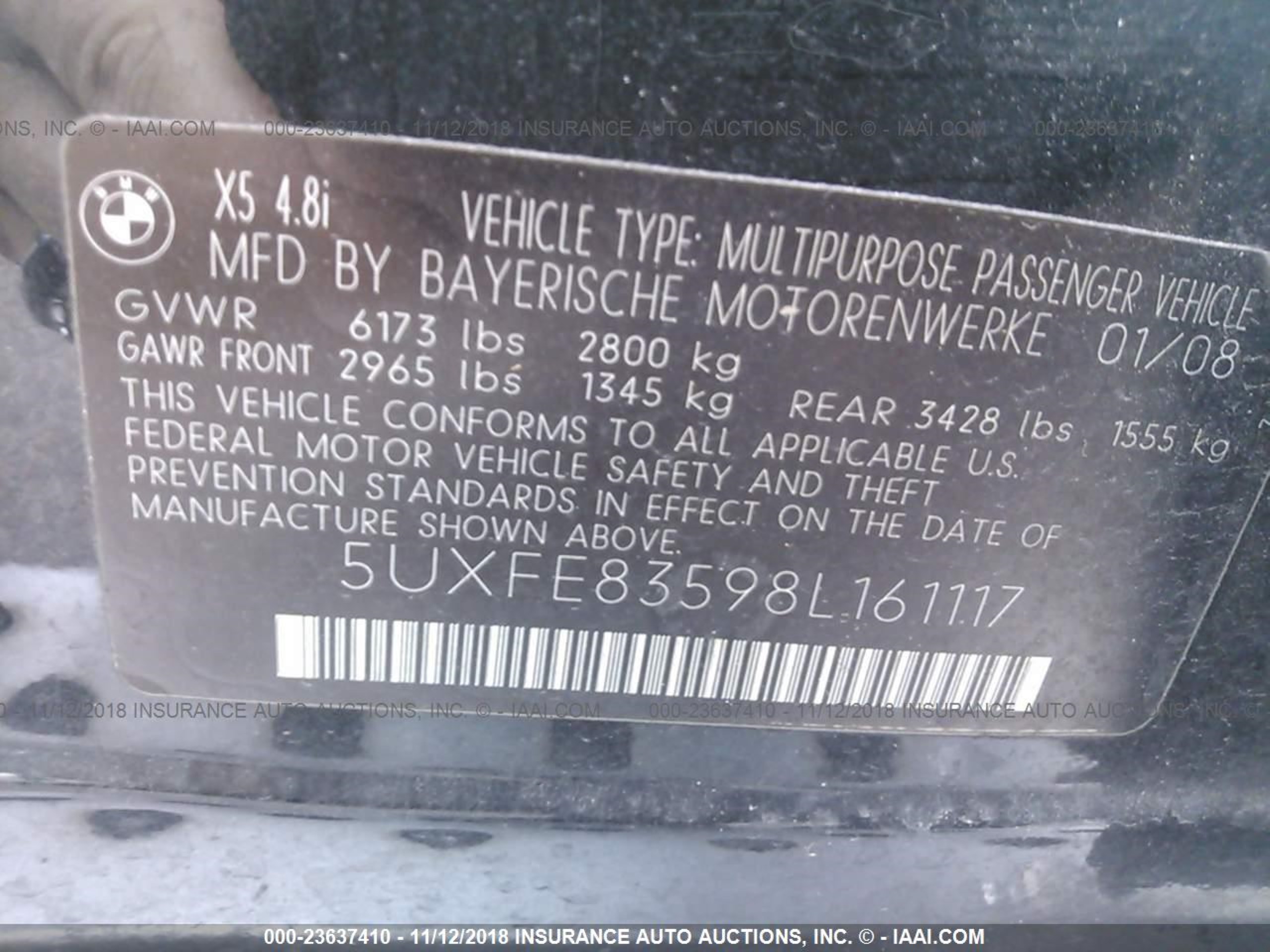 Photo 8 VIN: 5UXFE83598L161117 - BMW X5 