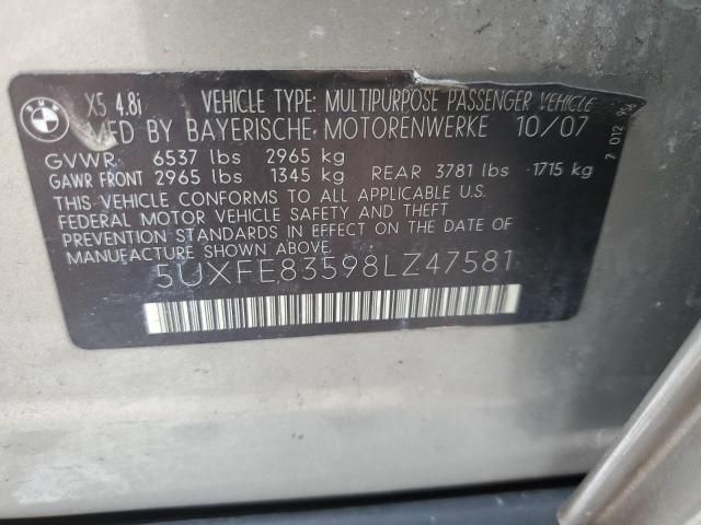 Photo 11 VIN: 5UXFE83598LZ47581 - BMW X5 