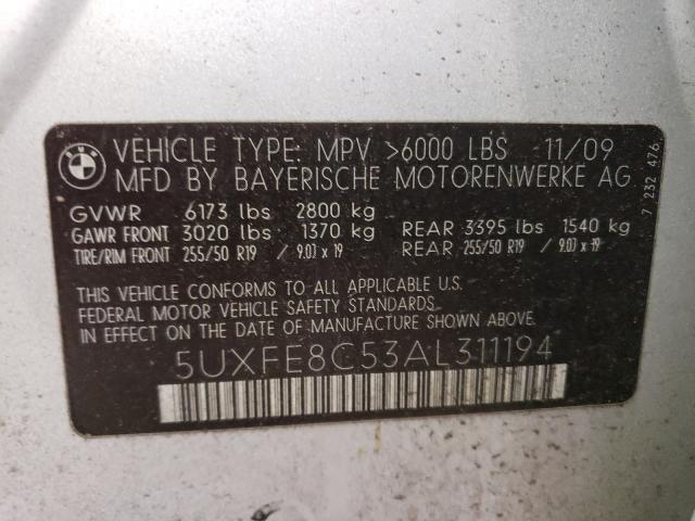 Photo 9 VIN: 5UXFE8C53AL311194 - BMW X5 