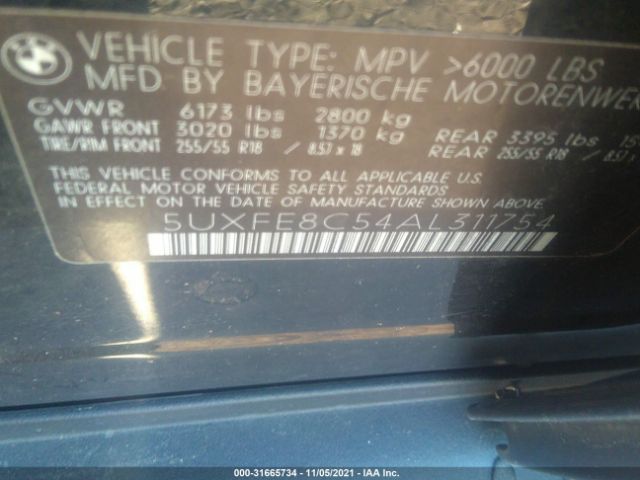 Photo 8 VIN: 5UXFE8C54AL311754 - BMW X5 