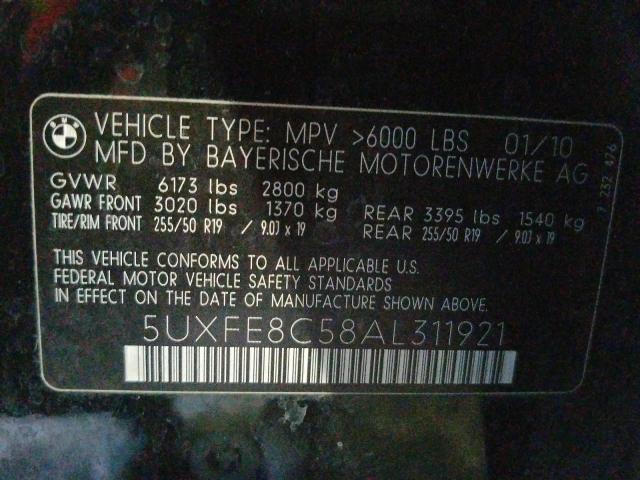 Photo 9 VIN: 5UXFE8C58AL311921 - BMW X5 XDRIVE4 