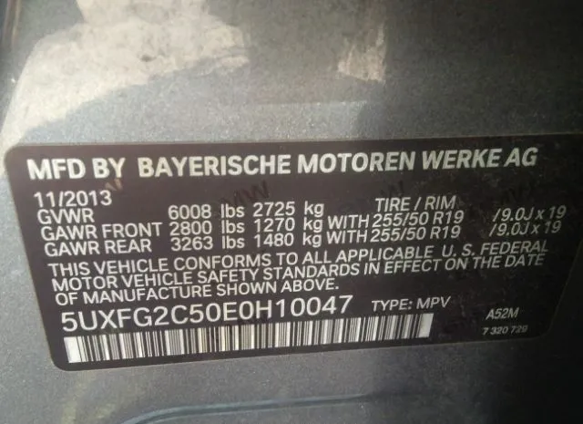 Photo 8 VIN: 5UXFG2C50E0H10047 - BMW X6 