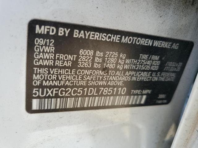 Photo 13 VIN: 5UXFG2C51DL785110 - BMW X6 XDRIVE3 