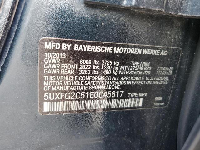 Photo 12 VIN: 5UXFG2C51E0C45617 - BMW X6 XDRIVE3 