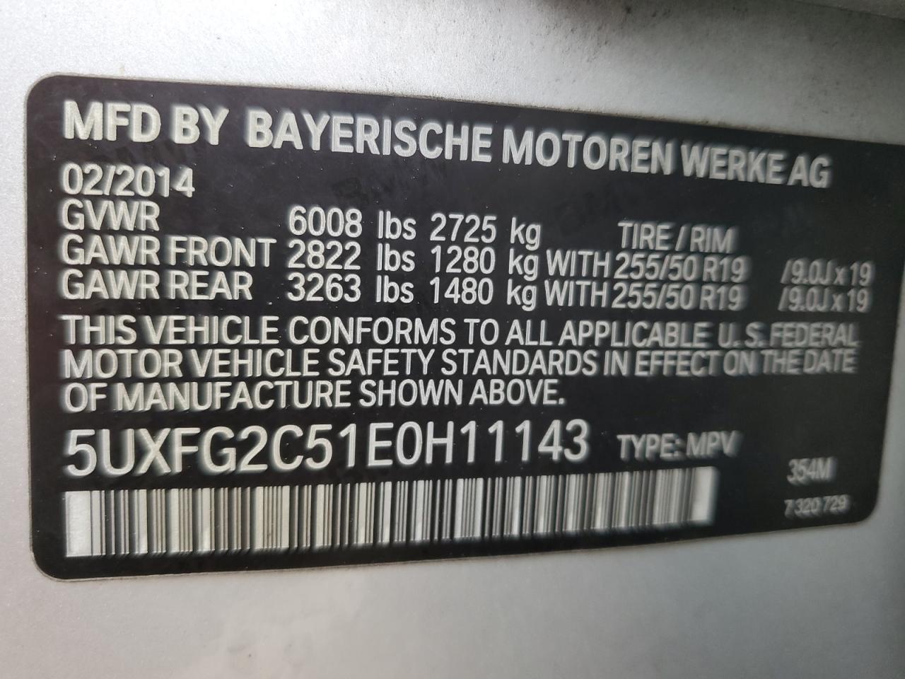 Photo 11 VIN: 5UXFG2C51E0H11143 - BMW X6 