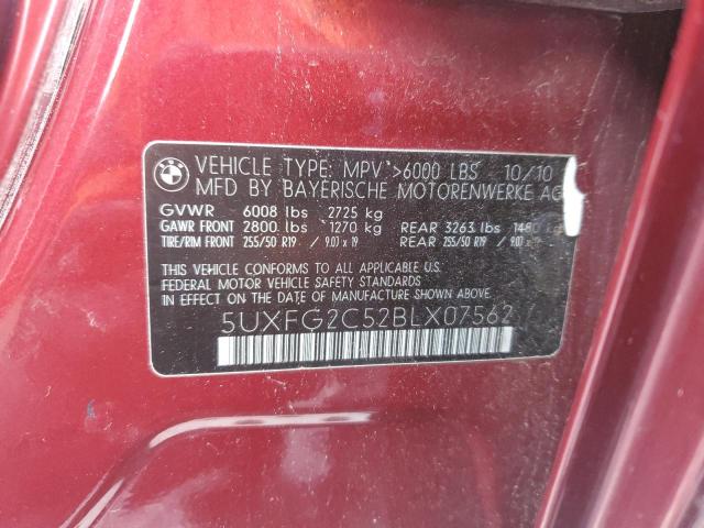 Photo 12 VIN: 5UXFG2C52BLX07562 - BMW X6 XDRIVE3 