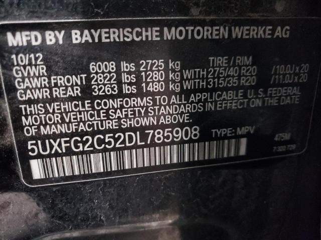 Photo 9 VIN: 5UXFG2C52DL785908 - BMW X6 XDRIVE3 