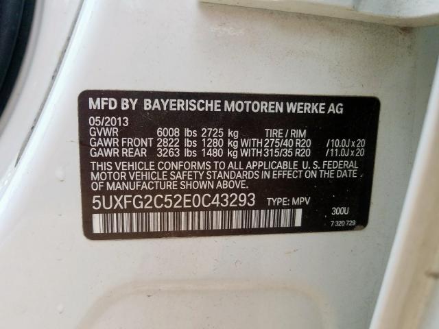 Photo 9 VIN: 5UXFG2C52E0C43293 - BMW X6 XDRIVE3 