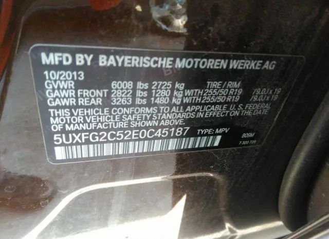 Photo 8 VIN: 5UXFG2C52E0C45187 - BMW X6 