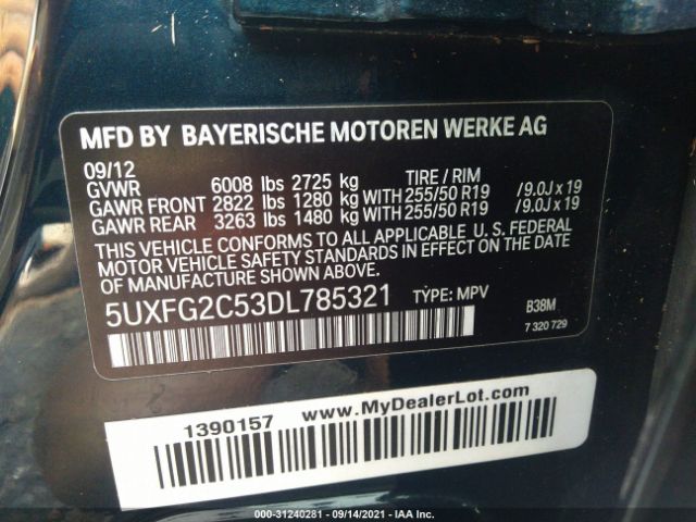 Photo 8 VIN: 5UXFG2C53DL785321 - BMW X6 