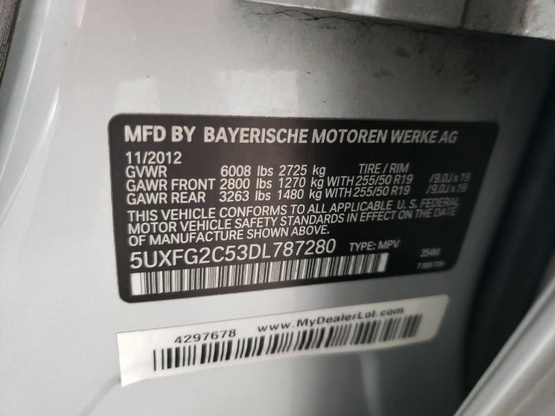 Photo 9 VIN: 5UXFG2C53DL787280 - BMW X6 XDRIVE3 