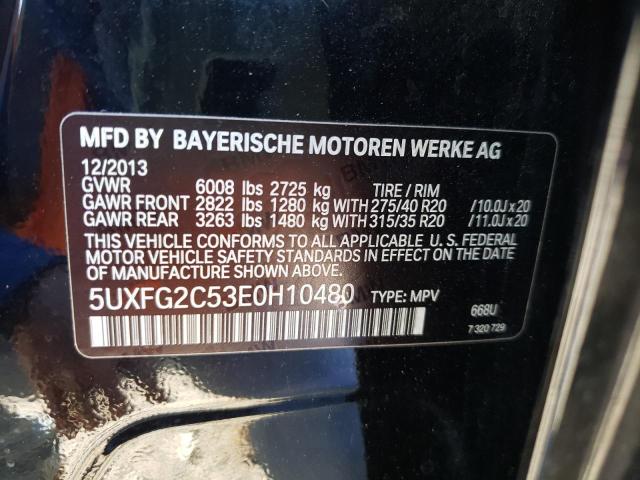 Photo 9 VIN: 5UXFG2C53E0H10480 - BMW X6 XDRIVE3 