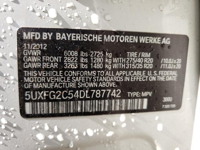 Photo 9 VIN: 5UXFG2C54DL787742 - BMW X6 XDRIVE3 