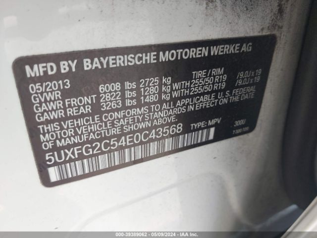 Photo 8 VIN: 5UXFG2C54E0C43568 - BMW X6 