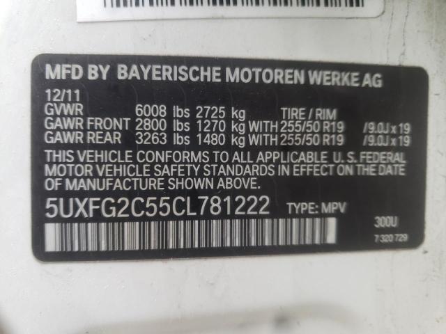 Photo 9 VIN: 5UXFG2C55CL781222 - BMW X6 XDRIVE3 