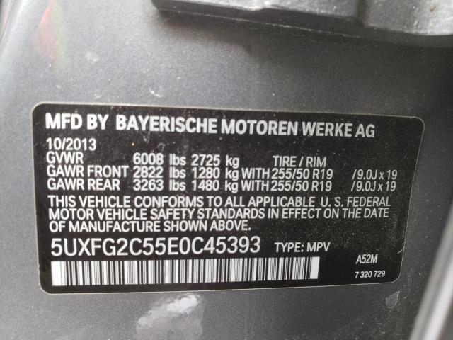 Photo 9 VIN: 5UXFG2C55E0C45393 - BMW X6 XDRIVE3 