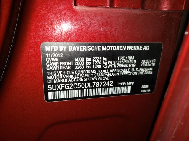 Photo 9 VIN: 5UXFG2C56DL787242 - BMW X6 XDRIVE3 