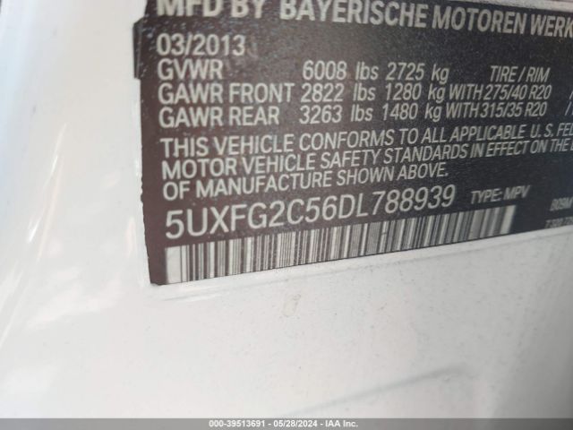 Photo 8 VIN: 5UXFG2C56DL788939 - BMW X6 