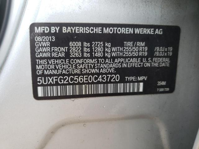 Photo 11 VIN: 5UXFG2C56E0C43720 - BMW X6 XDRIVE3 