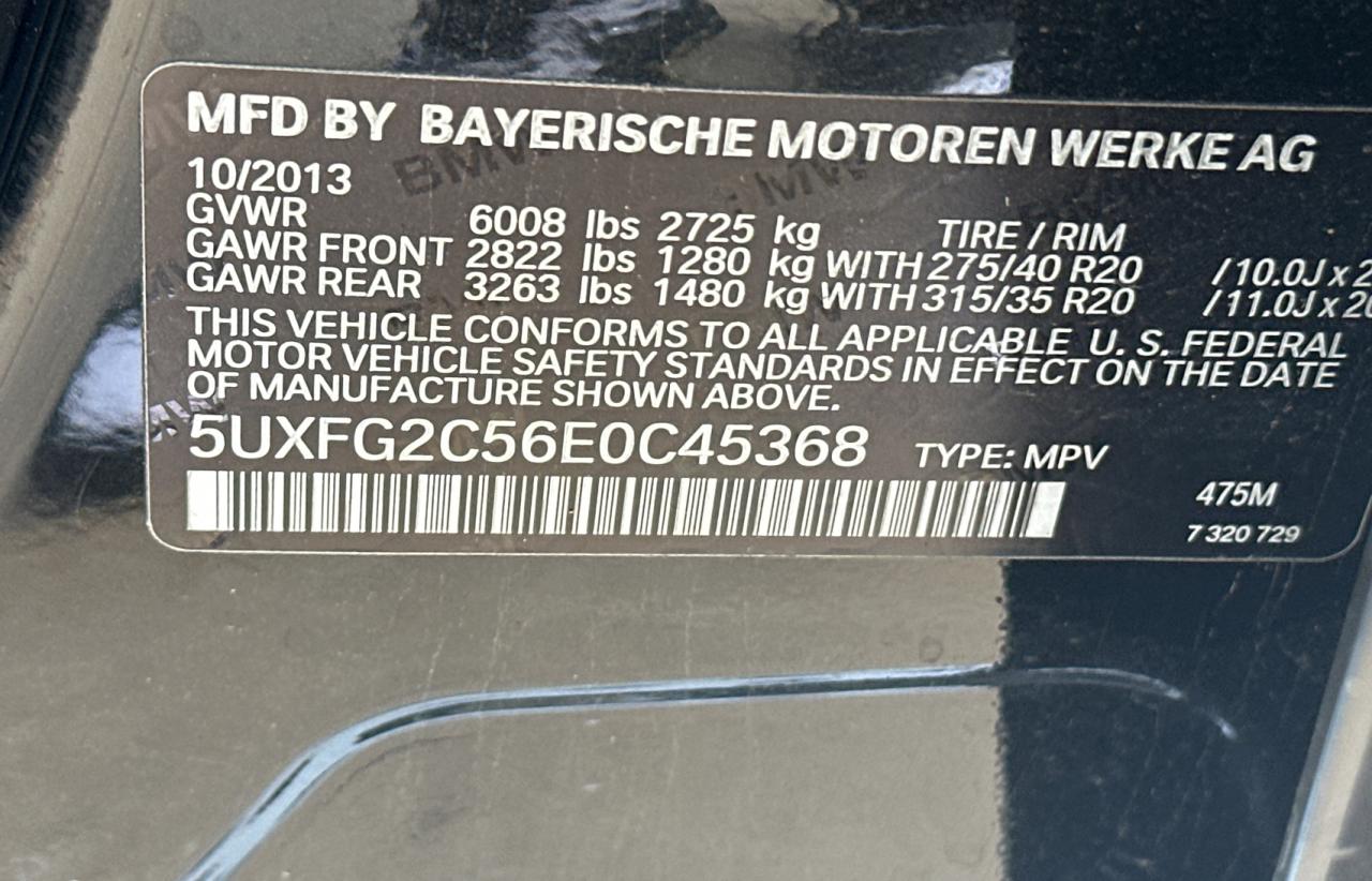 Photo 9 VIN: 5UXFG2C56E0C45368 - BMW X6 