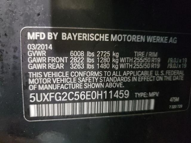 Photo 9 VIN: 5UXFG2C56E0H11459 - BMW X6 XDRIVE3 