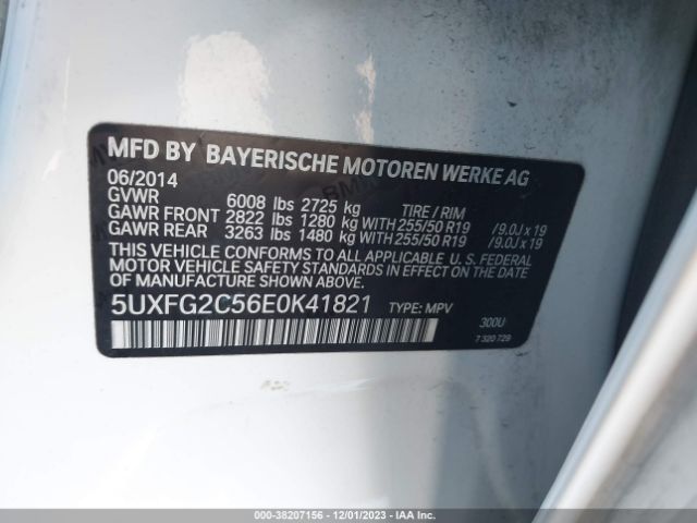 Photo 8 VIN: 5UXFG2C56E0K41821 - BMW X6 