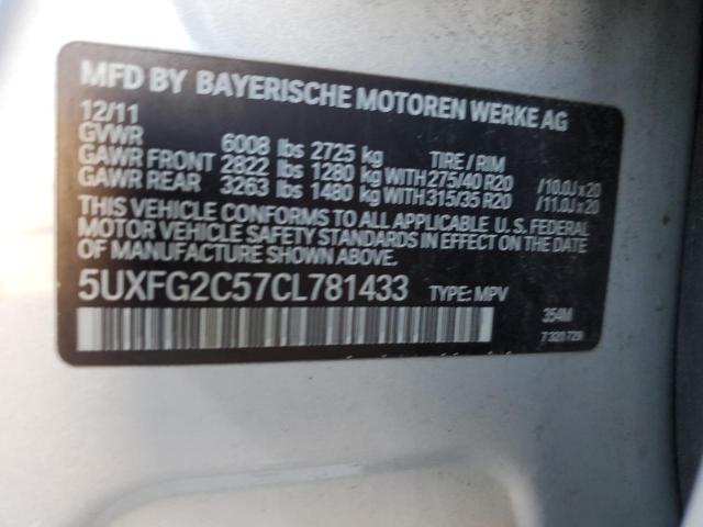 Photo 12 VIN: 5UXFG2C57CL781433 - BMW X6 XDRIVE3 