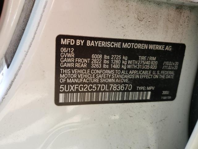 Photo 12 VIN: 5UXFG2C57DL783670 - BMW X6 XDRIVE3 