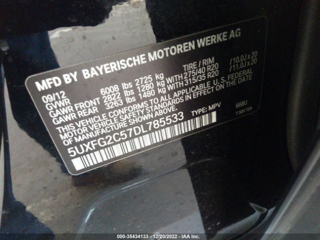 Photo 8 VIN: 5UXFG2C57DL785533 - BMW X6 