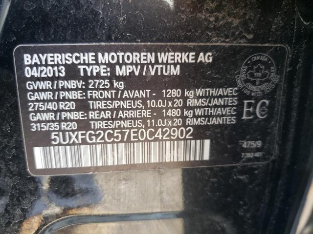 Photo 9 VIN: 5UXFG2C57E0C42902 - BMW X6 XDRIVE3 