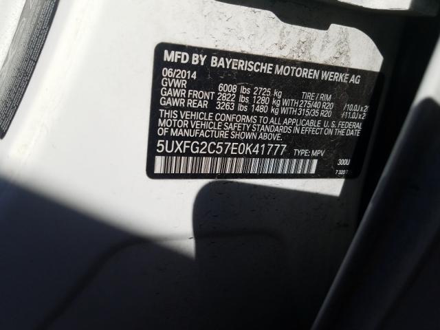 Photo 9 VIN: 5UXFG2C57E0K41777 - BMW X6 XDRIVE3 