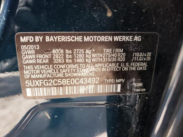 Photo 9 VIN: 5UXFG2C58E0C43492 - BMW X6 XDRIVE3 