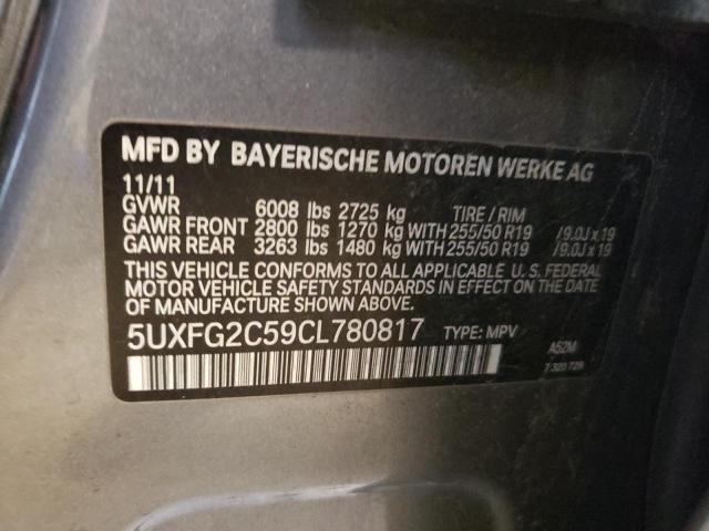 Photo 11 VIN: 5UXFG2C59CL780817 - BMW X6 XDRIVE3 