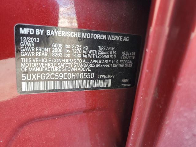 Photo 12 VIN: 5UXFG2C59E0H10550 - BMW X6 XDRIVE3 