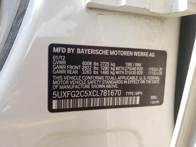 Photo 9 VIN: 5UXFG2C5XCL781670 - BMW X6 XDRIVE3 