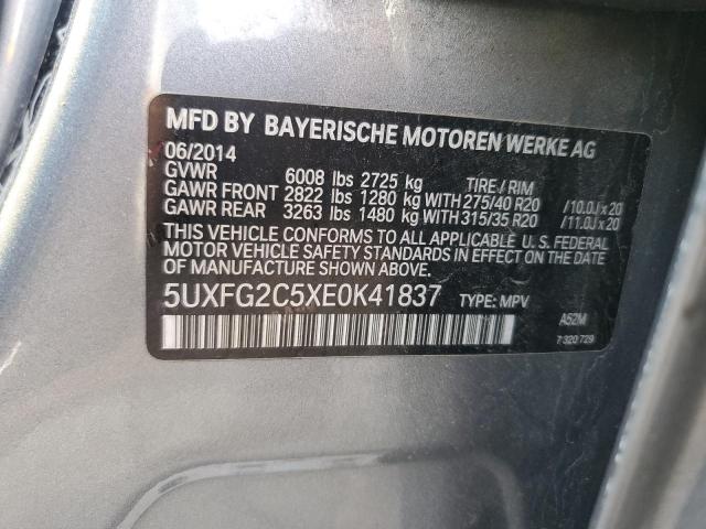 Photo 12 VIN: 5UXFG2C5XE0K41837 - BMW X6 XDRIVE3 