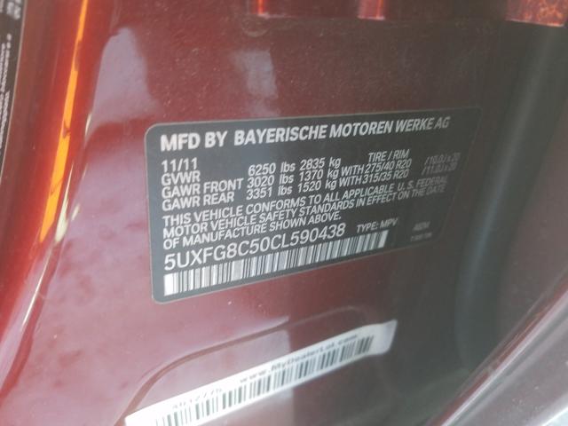 Photo 9 VIN: 5UXFG8C50CL590438 - BMW X6 XDRIVE5 