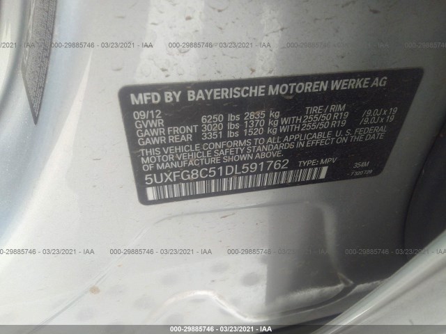 Photo 8 VIN: 5UXFG8C51DL591762 - BMW X6 