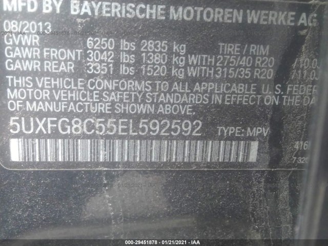 Photo 8 VIN: 5UXFG8C55EL592592 - BMW X6 