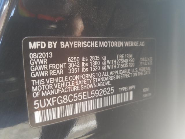 Photo 9 VIN: 5UXFG8C55EL592625 - BMW X6 XDRIVE5 