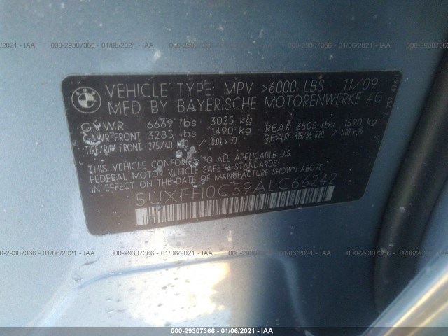 Photo 8 VIN: 5UXFH0C59ALC66242 - BMW X6 