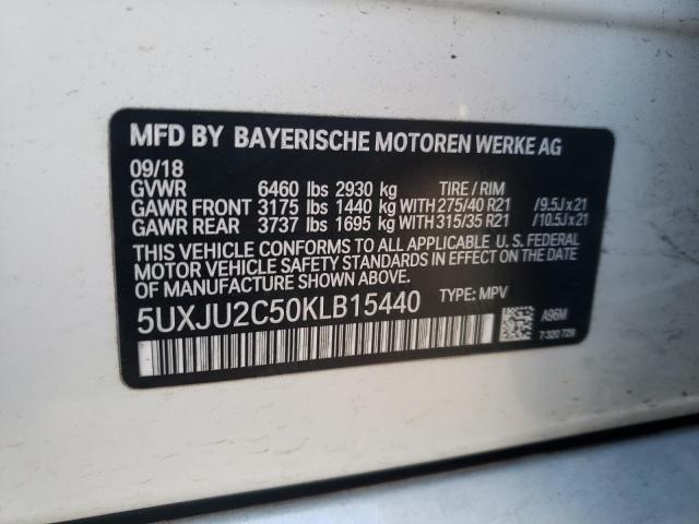 Photo 11 VIN: 5UXJU2C50KLB15440 - BMW X5 XDRIVE5 