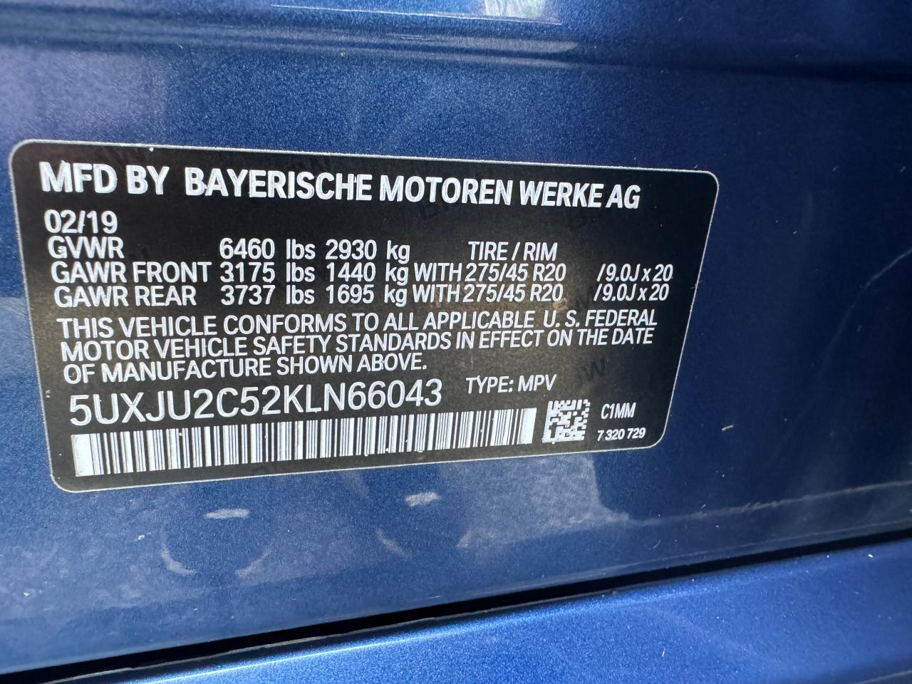 Photo 11 VIN: 5UXJU2C52KLN66043 - BMW X5 